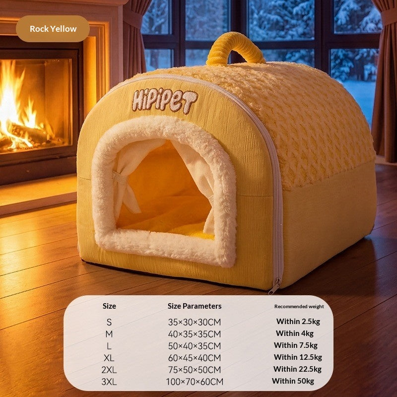 Animaux de compagnie Portable Courbé Maison Nid Petit à moyenne taille chien lit et lit de chat