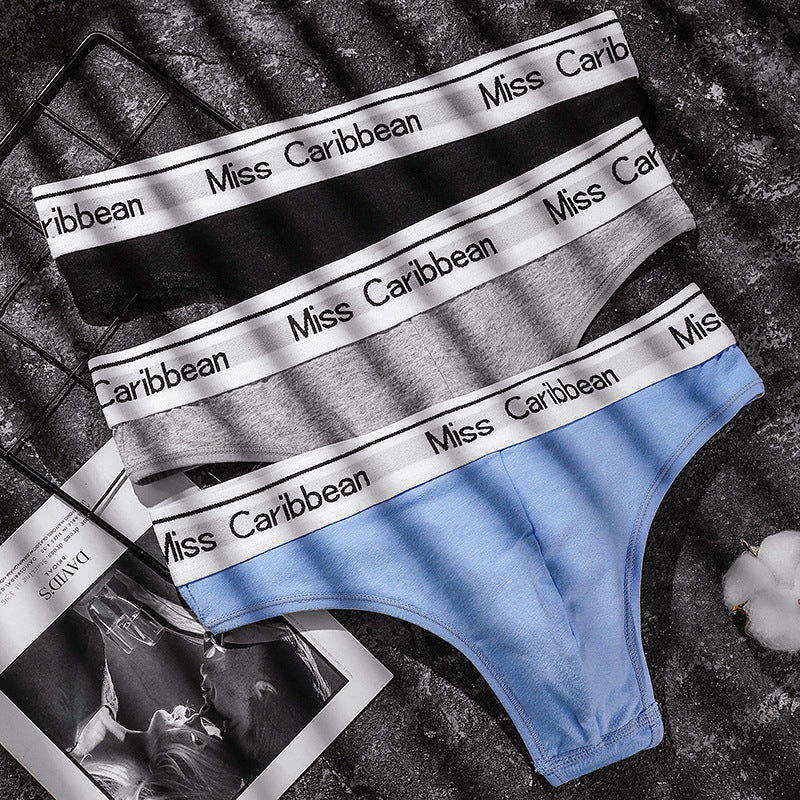 Sous-vêtements pour hommes Sexy U Convex Sports Fitness Lettre taille coton