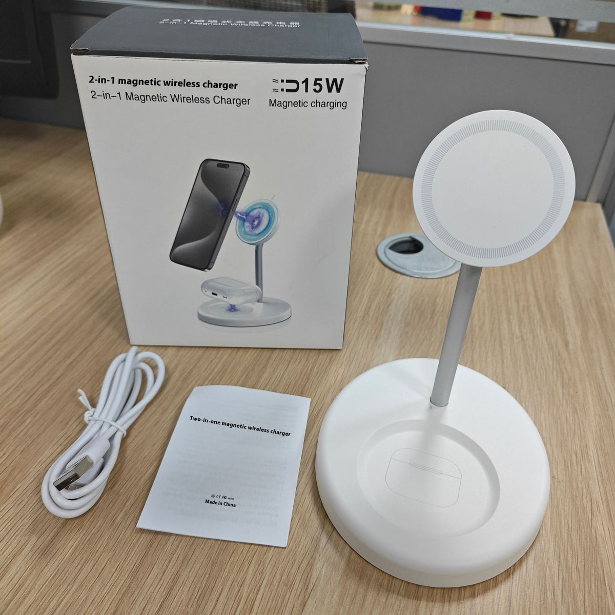 30W Vertical Wireless Charger Fast Charging with Cooling Hole No Overheating