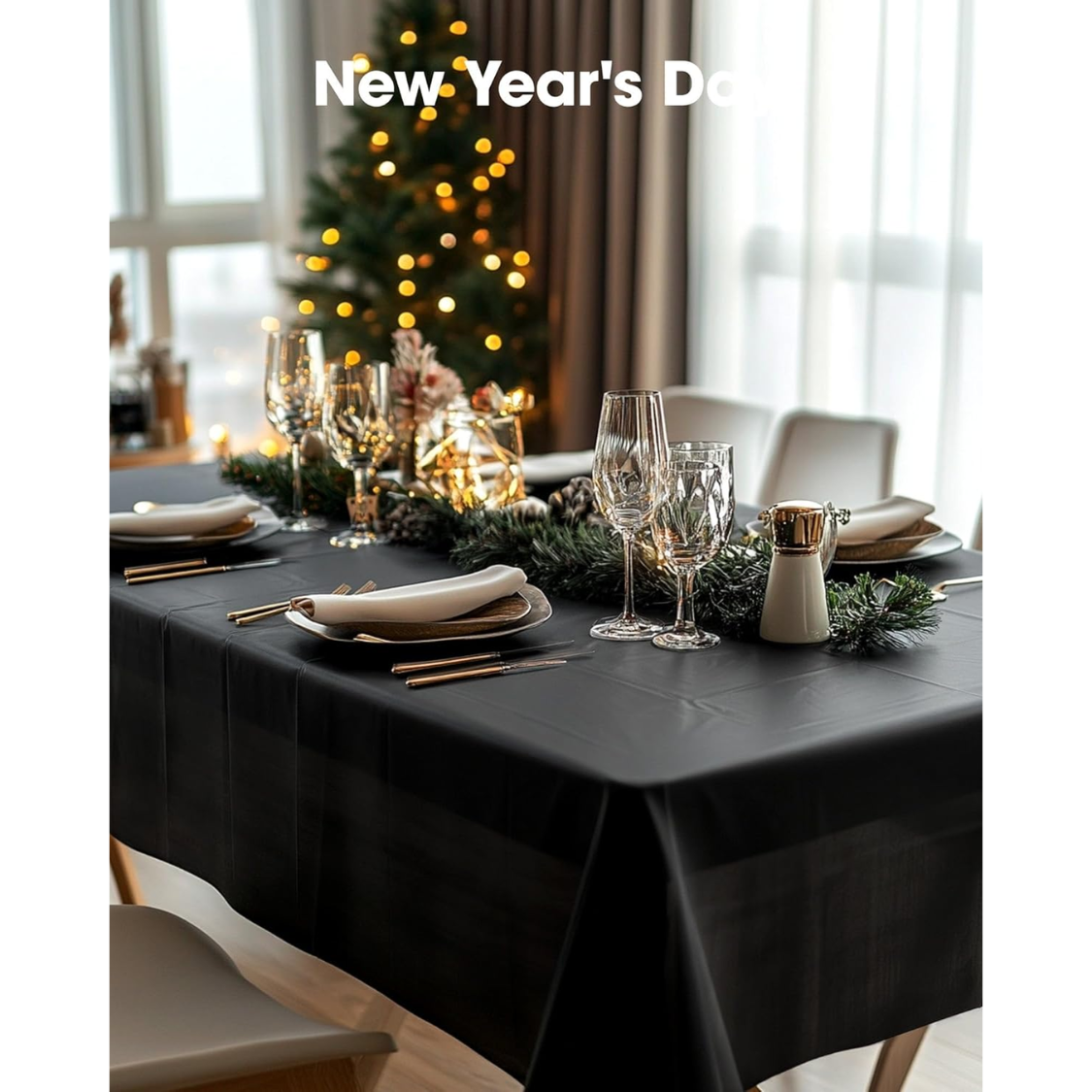 Tissu de table en plastique jetable 10 Pack