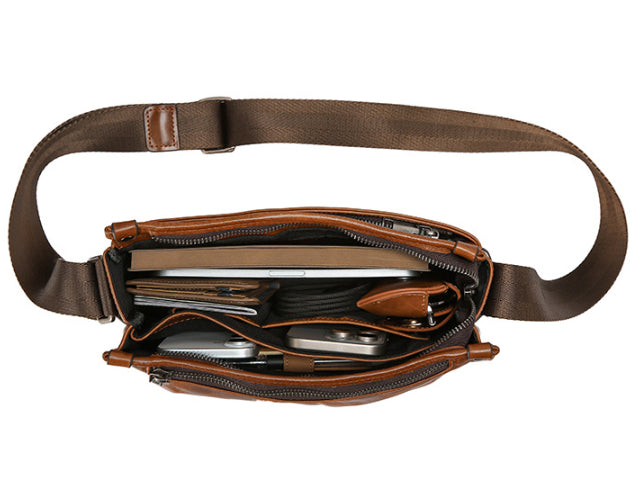 Sac transversal homme Grande capacité Sac à épaule simple Sac de transport occasionnel haut de gamme