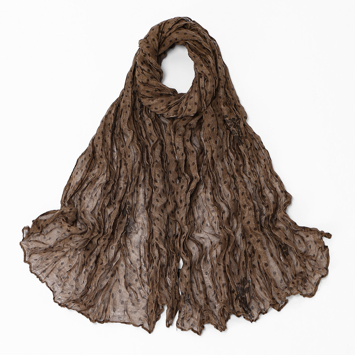 Twisted-pattern coton-lin longue écharpe femmes Vêtements de dessus Châl