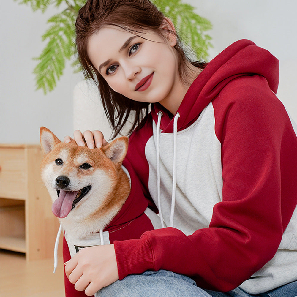 Pet Automne et lettre d'hiver Impression chien brossé Hoody