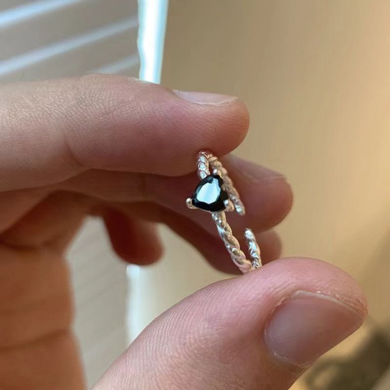 Sweet Cool style Black Zircon XINGX anneau pour les femmes