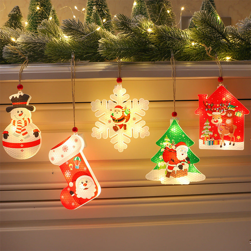 Décoration de Noël Pendentif lumière de nuit bar boutique fenêtre Holiday Tree dress-up fournitures Sc