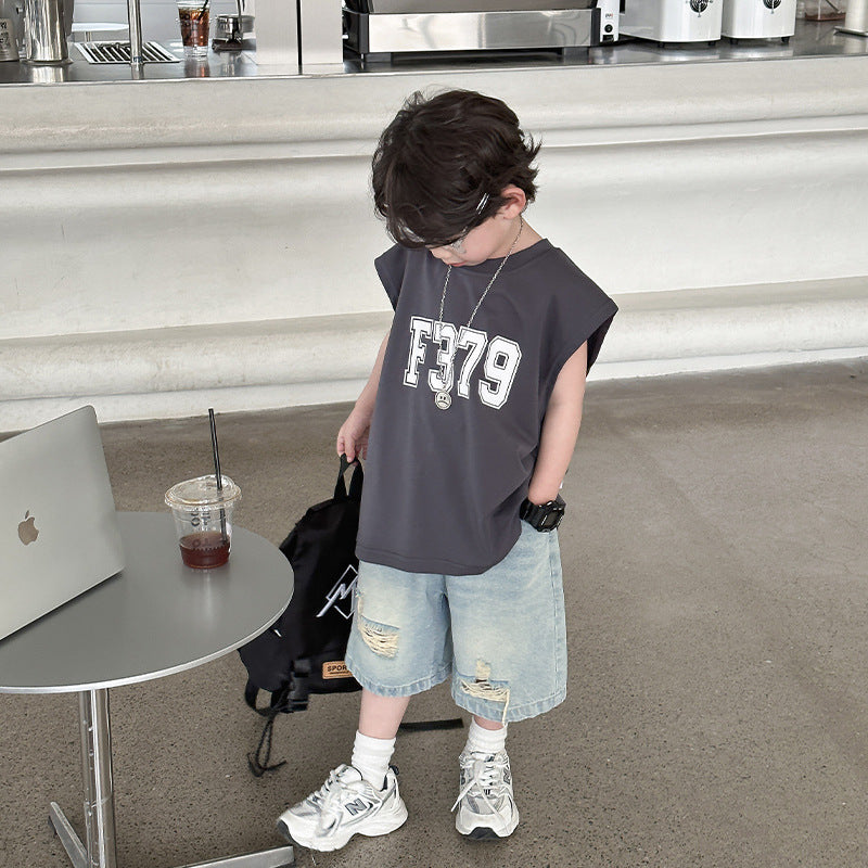 Vêtements d'été pour enfants Veste sans manches Trendy Cool Top