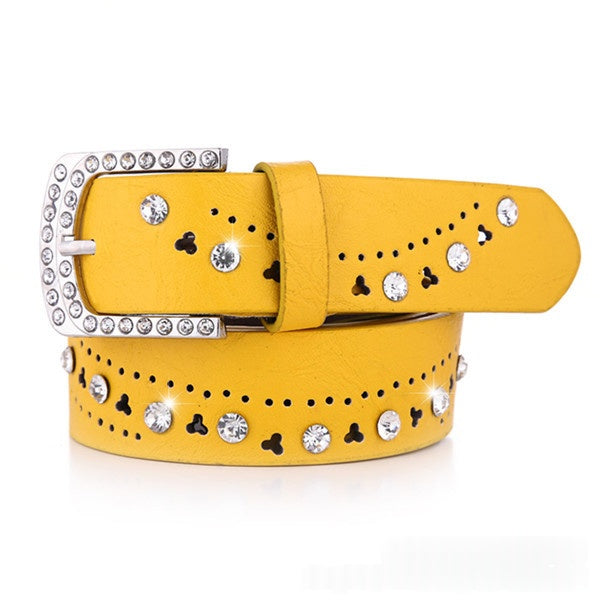 Ceinture pour femmes Un design à la mode de style coréen en Strass