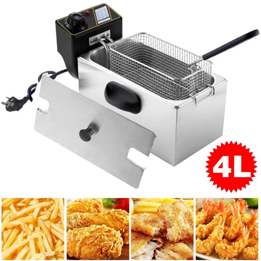 4L 2KW Commercial Electric Deep Fat Chip Fryer Fry Tank Acier inoxydable UK Stock