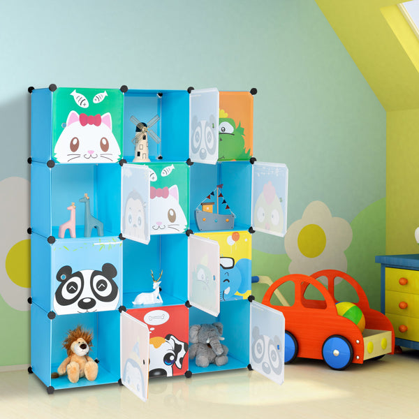 Armoire modulaire à 12 compartiments de 4 couches avec matériel en plastique et en acier