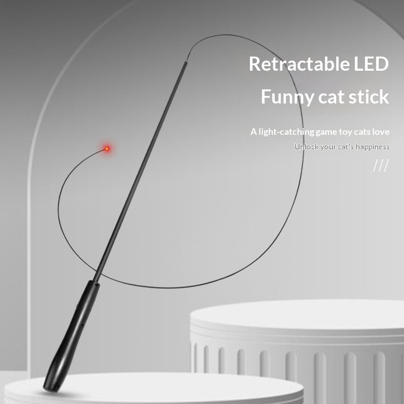 LED Interactive USB-Rechargeable Tige de Jouet de Chat Téléscopique pour garder votre chat entré