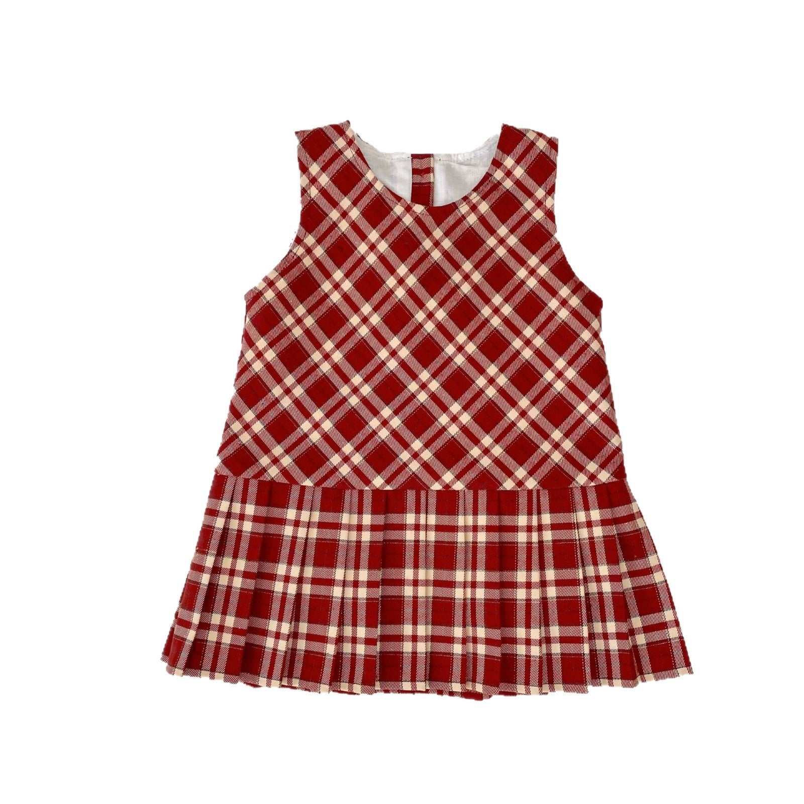 Filles Preppy-Style Plaid Vest Robe Et Mignon Brodé Lapel Botting Shirt Deux-Piece S