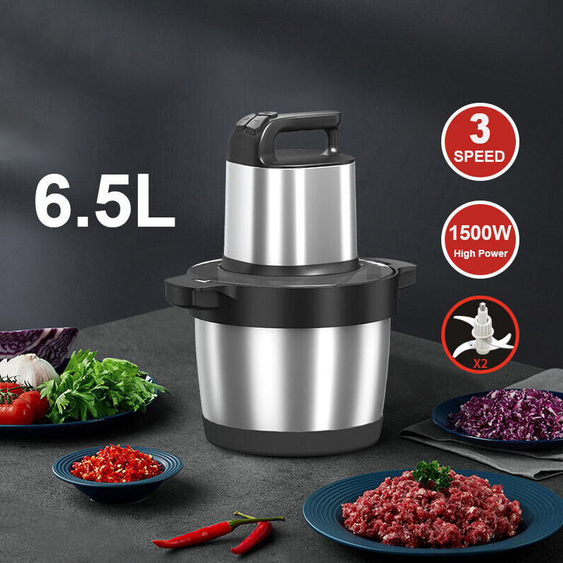 6.5L Grinder de viande électrique avec lame d'acier inoxydable puissant et chopper de processeur alimentaire