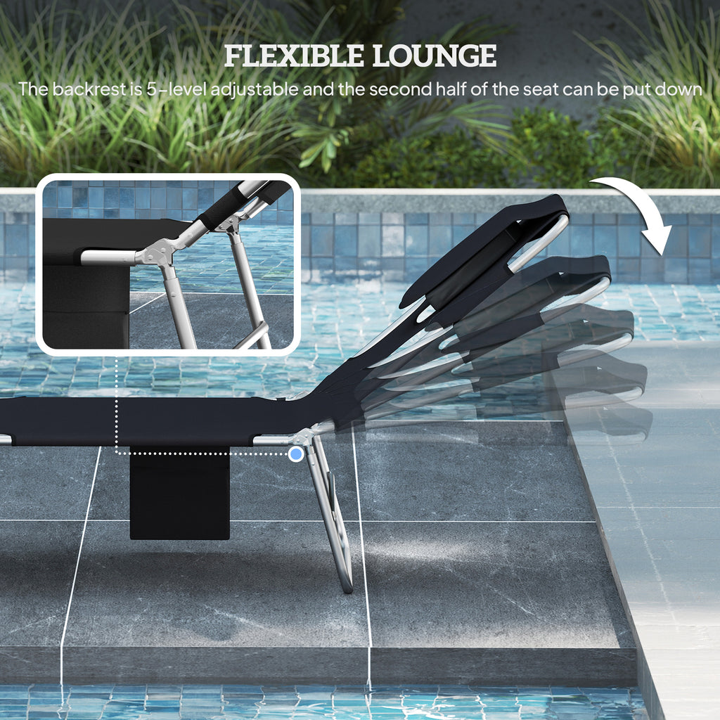2 chaises de tannage avec trou de taille