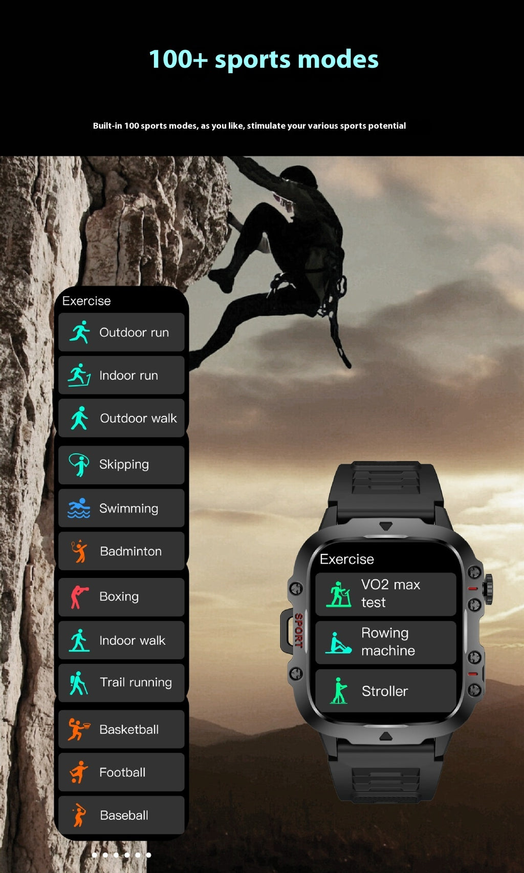 Montre d'appel Bluetooth sport en plein air