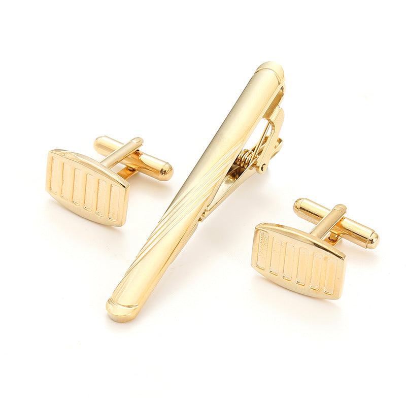 Hommes formal Business Cufflinks and Tie Clip Set