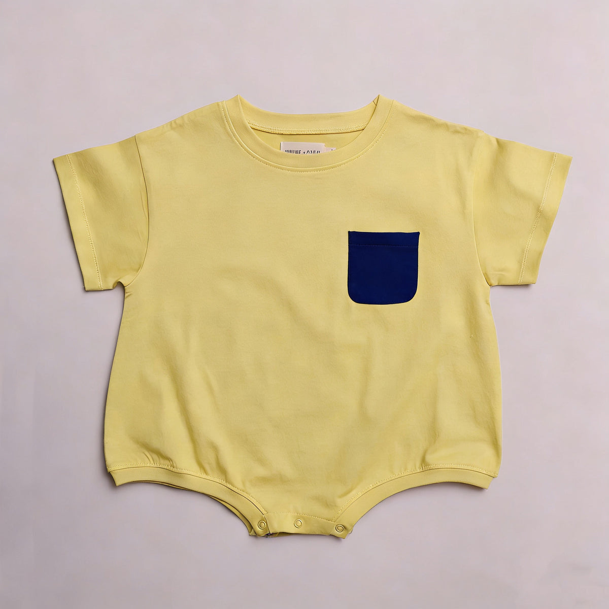 Unisex Decorated Pocket Romper