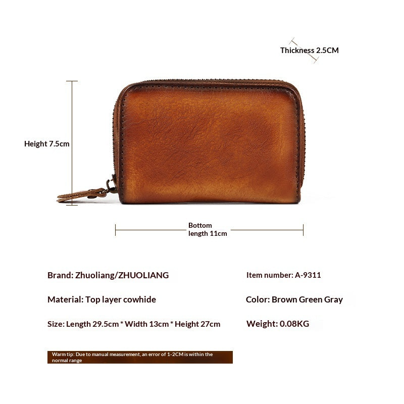 Cuir véritable Petit Porte-cartes Cuir première couche