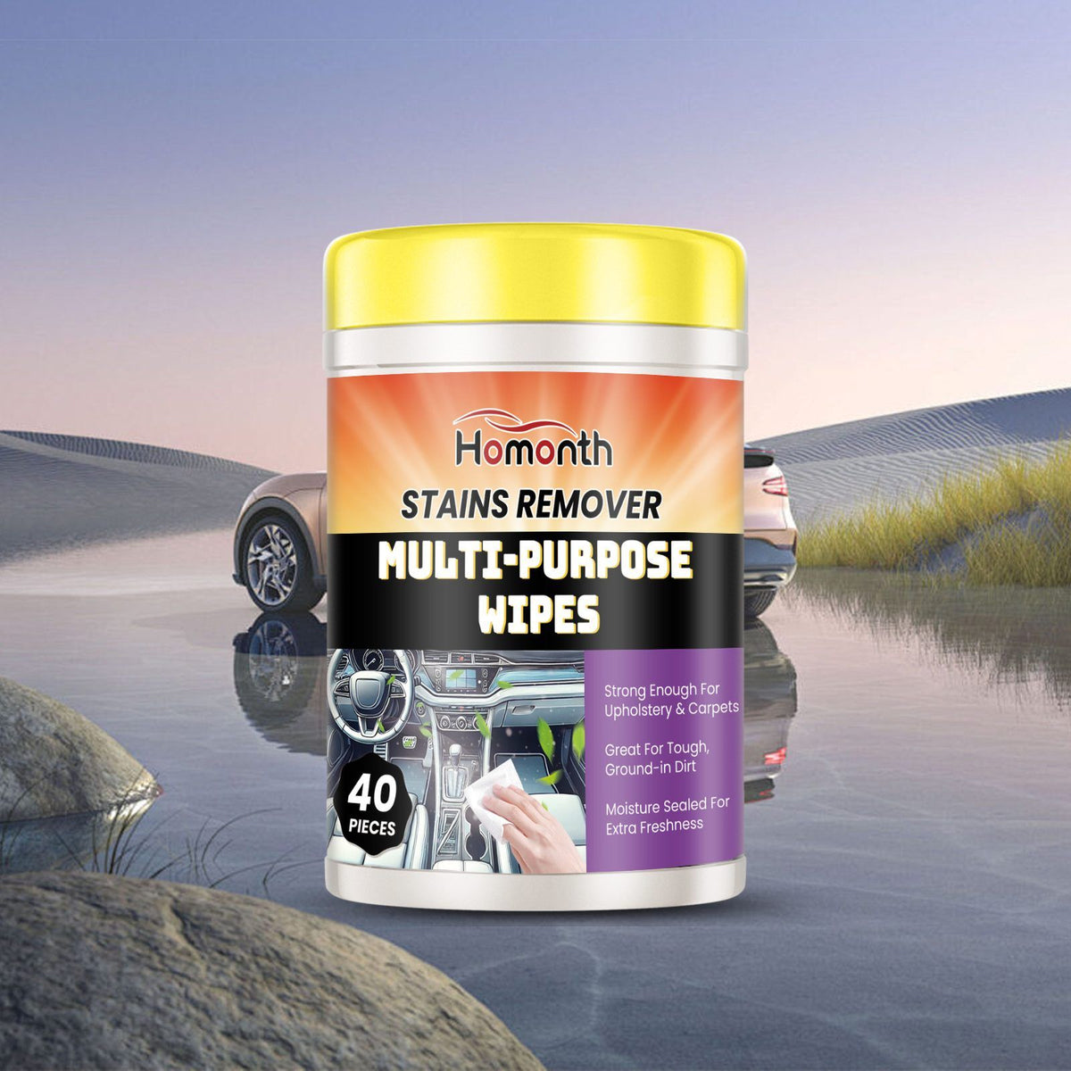 Wipes de nettoyage intérieur de l'automobile HOMONTH