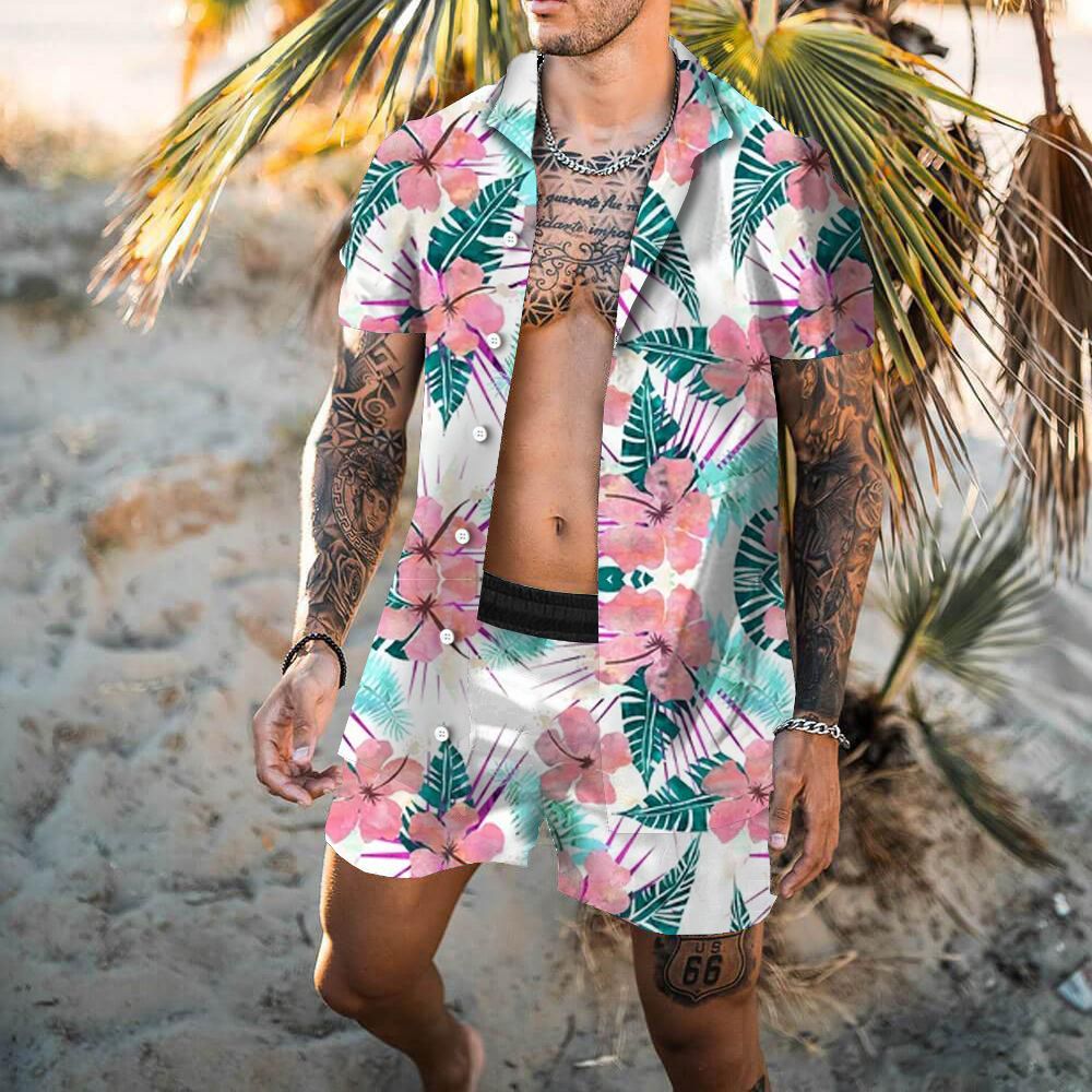 Ensemble de chemise et de shorts pour homme imprimé en 3D
