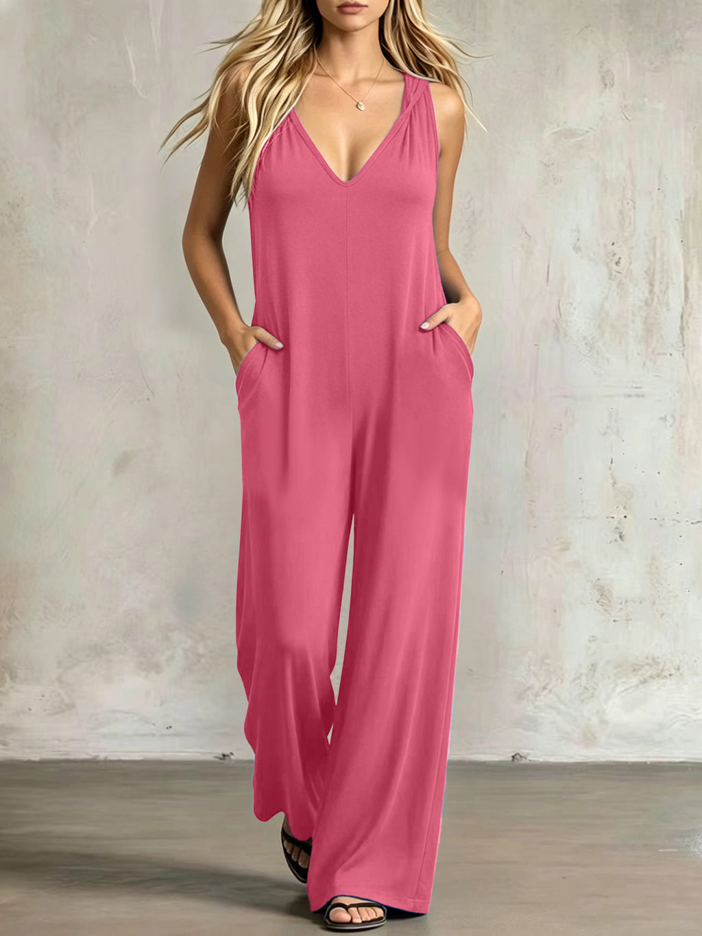 Maillot de saut V-Neck sans manches pour femmes