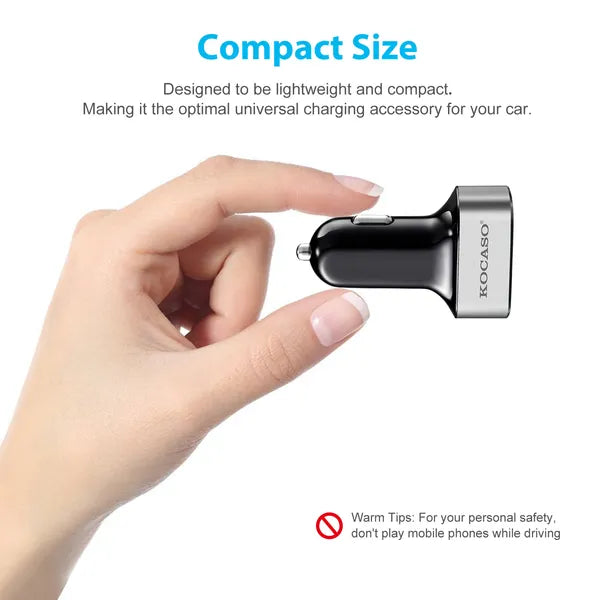 Chargeur de voiture USB 30W 5.5A 3 Adaptateur de chargeur de cigarette port USB