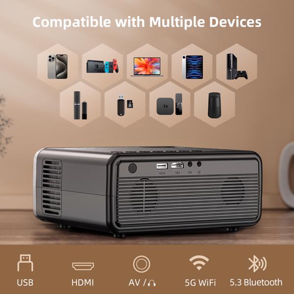 Projecteur avec WiFi et Bluetooth