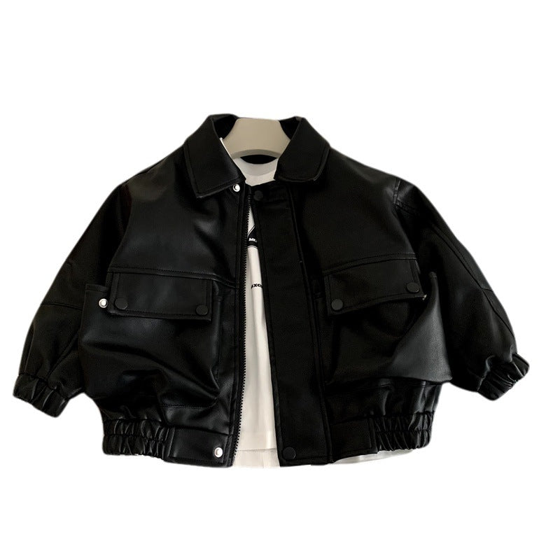 Beau et cool veste en cuir garçon