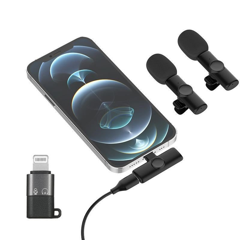 Clip de collier Microphone d'enregistrement vidéo extérieur Microphone sans fil
