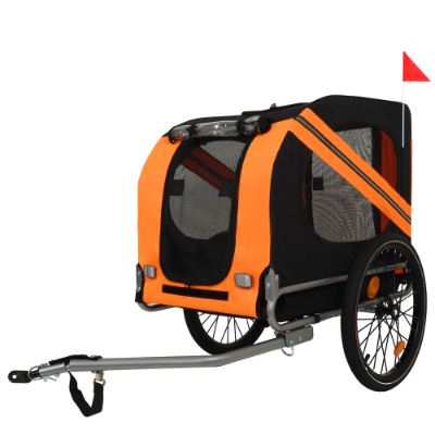 Grande remorque à vélo pliante pour chiens 120LB Capacité Transporteur d'animaux de compagnie tout-terrain