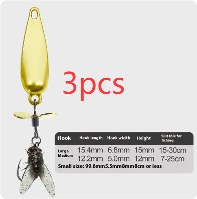 Fly Lure Crochet rotative hélice Micro costume
