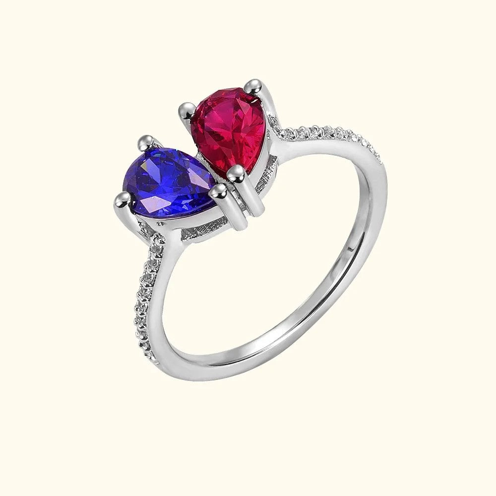 Anneau de mode en pierre de naissance Zircon