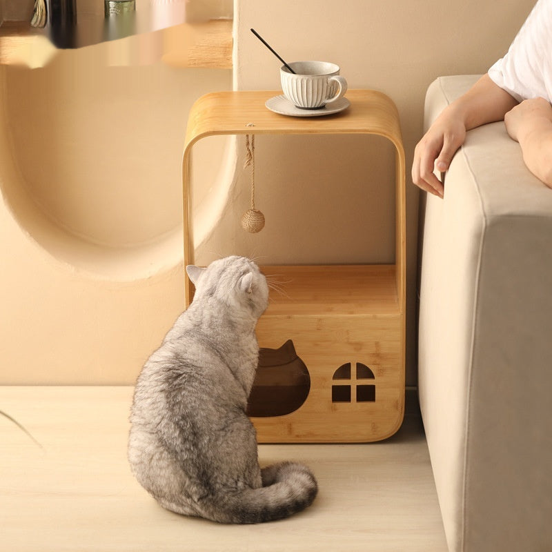 Lit créatif multi-fonctionnel Cat et maison Combo