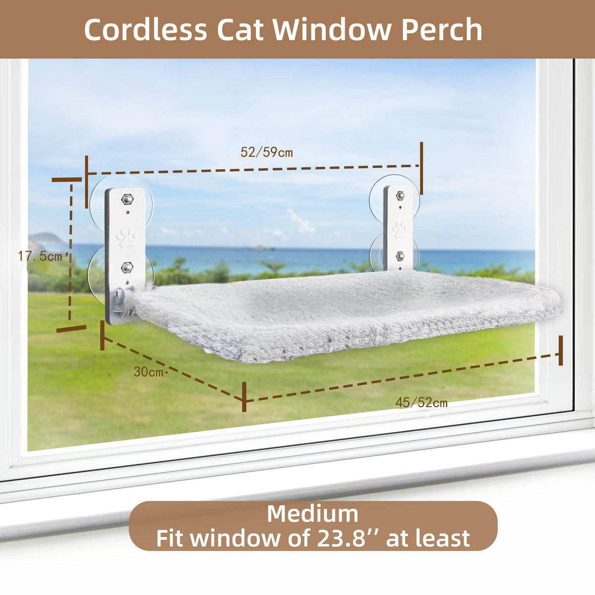 Accessoires pour animaux de compagnie Perches de fenêtre sans fil Hamac de chat Siège pliable intérieur Corde pratique pour animaux de compagnie