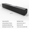 Double Bureau Bluetooth Haut-parleur Long Son Heater Haute Puissance EXTRA BASS Carte sans fil Com