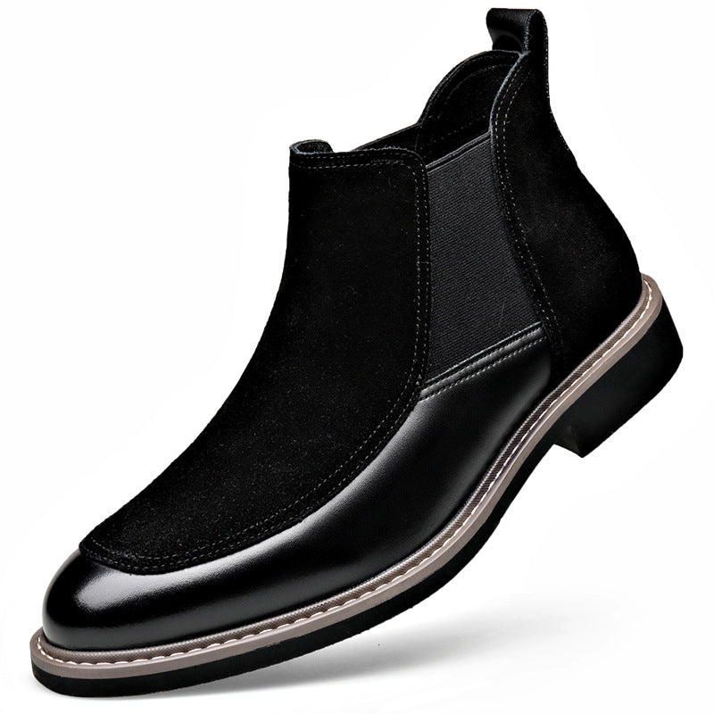 Bottes pour hommes casuales de patchwork chaud doublé de polaire