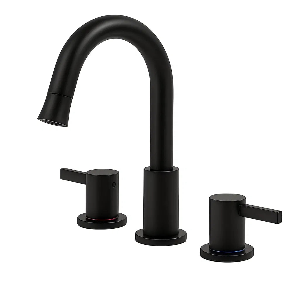 Robinet de salle de bain large de 8 pouces