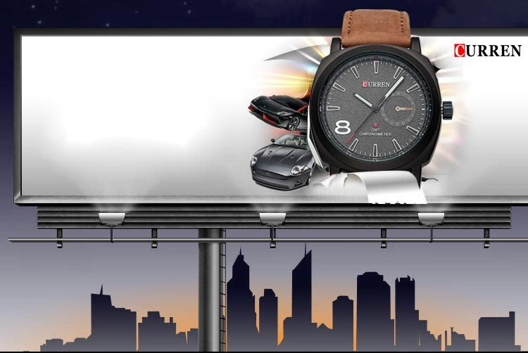 Montre en cuir mat neutre
