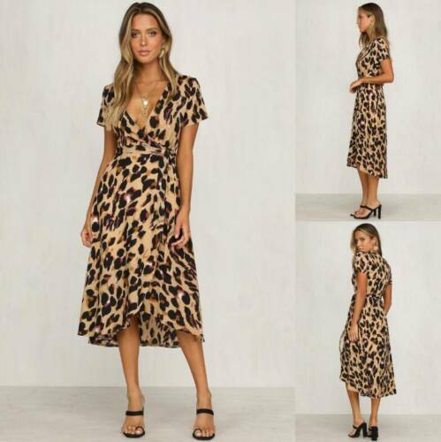 Femme Léopard imprimé Robe sexy