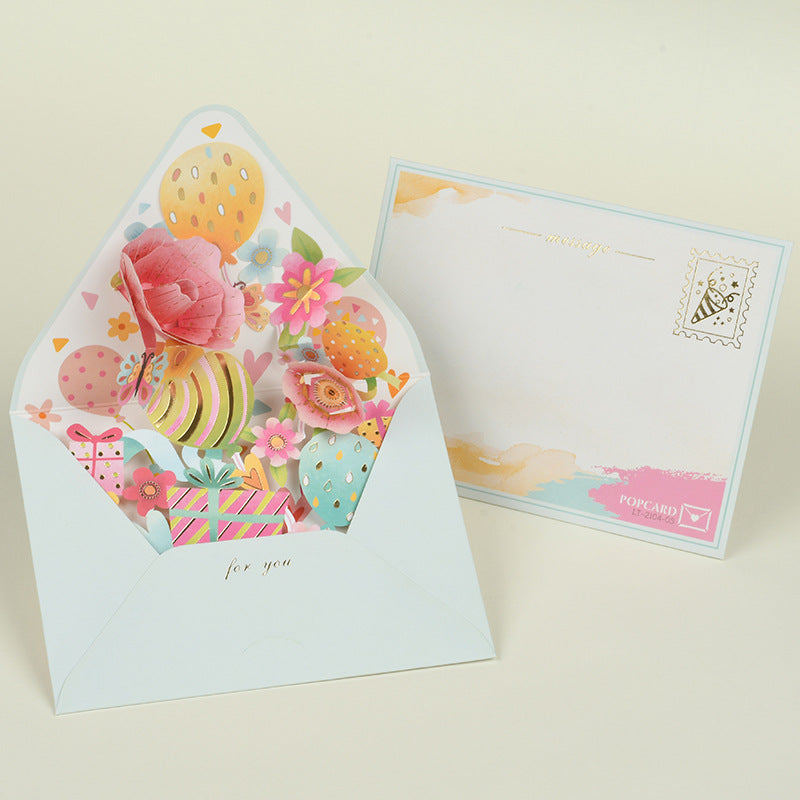 Enveloppe de cartes de voeux de Bénédiction 3D Blossom moyen
