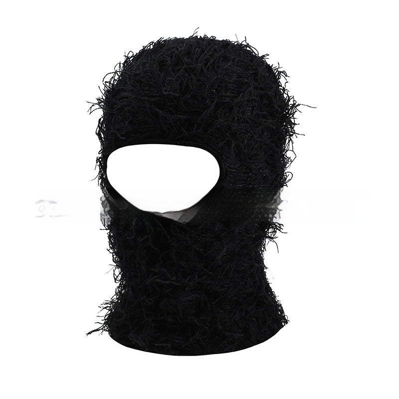 Colorful High Street Hip Hop Street Personnalité Chapeau de tricot Chapeau de masque chaud unisexe