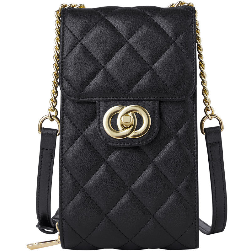 Mini en cuir pour femmes Sac de téléphone portable classique Sac Messenger