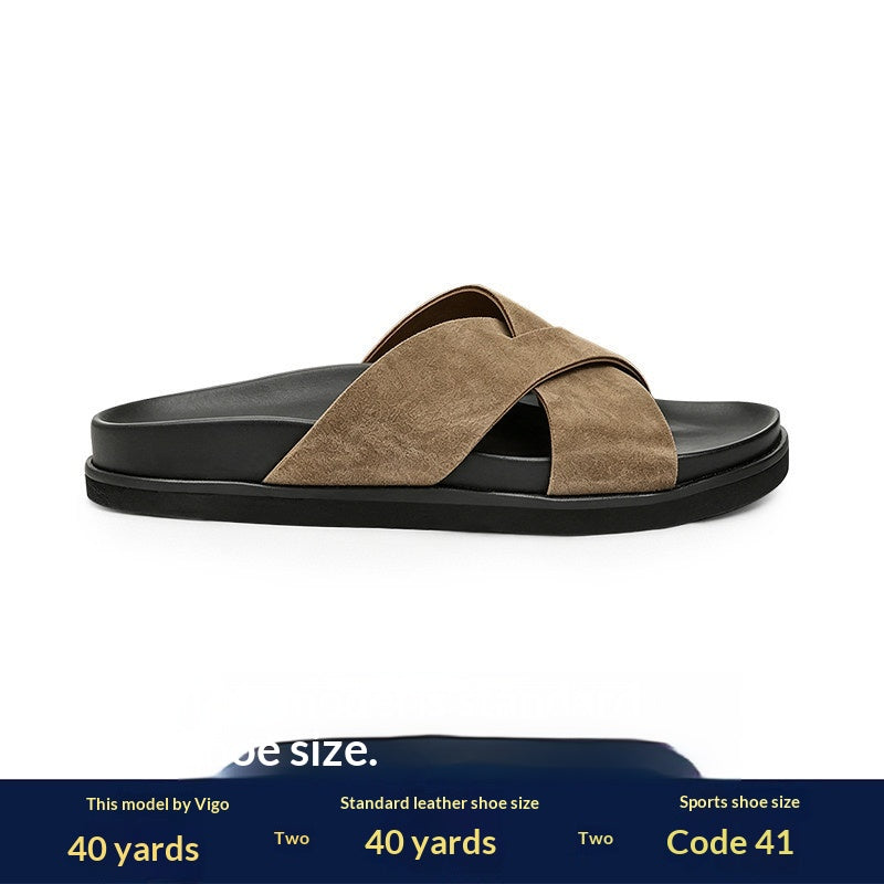 L'été des hommes Respirant Cross-style Casual Fashionable Slippers ouvert-orteil