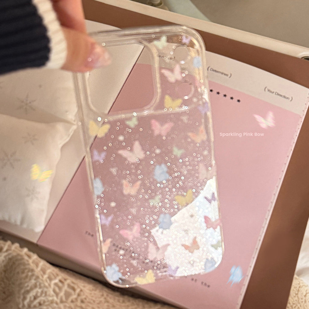 Clear softcover with colorful butterflies