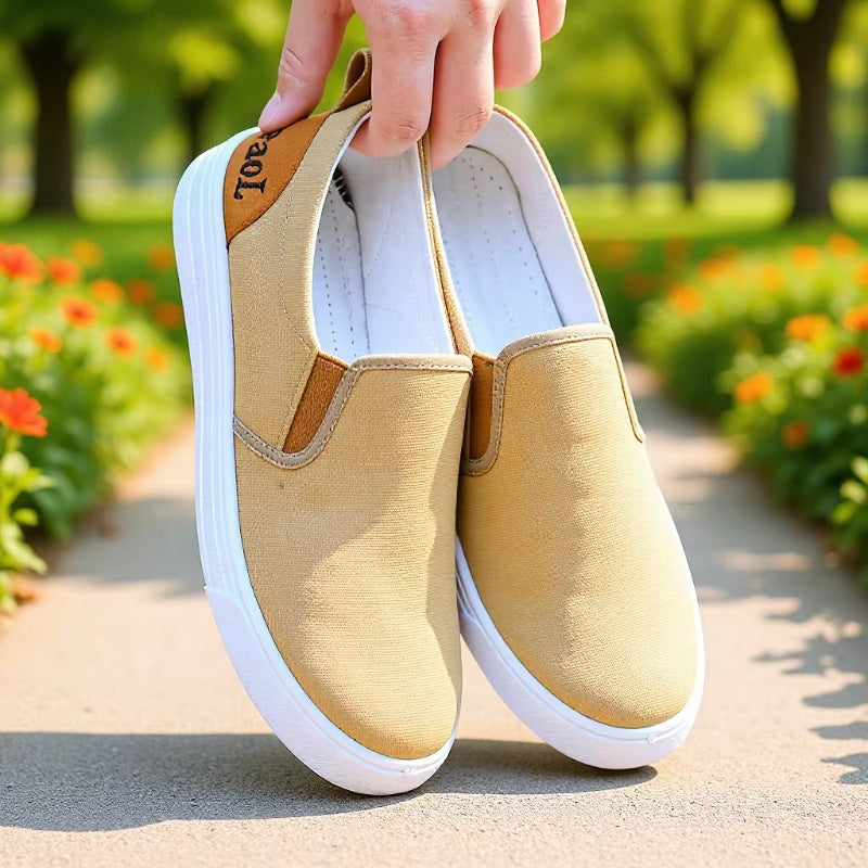 Hommes Papa Casual Toile Sneakers Confortable Slip-on Design