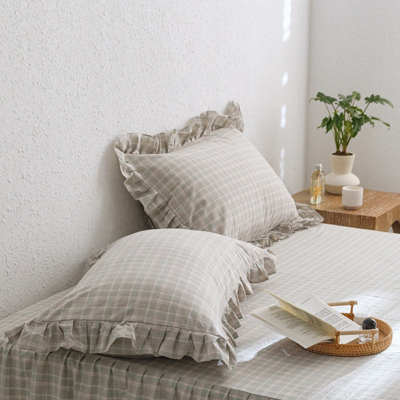 Plie de coton épaissée Coussin simple avec tige de dentelle