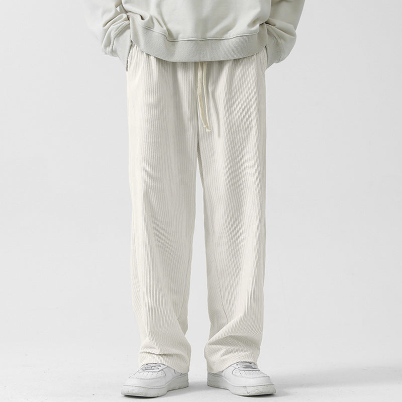 Pantalons de cordourie lisse et épaisse doublés de polaire