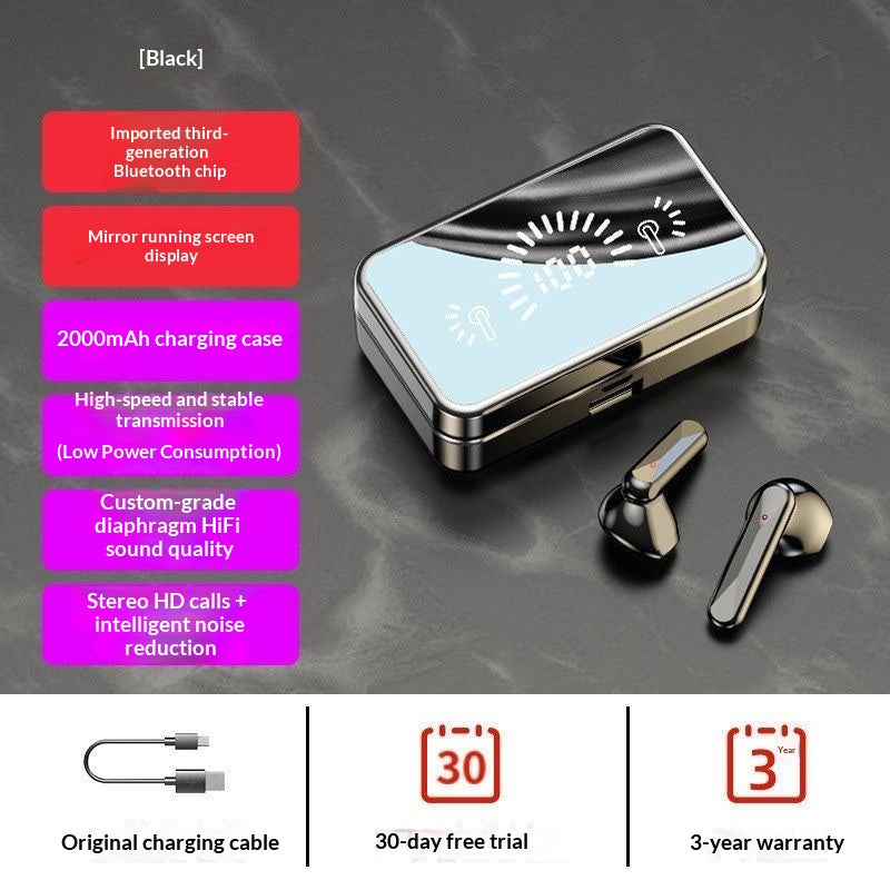 Ultra longue durée de vie de la batterie Mirror-Surface Touch-Contrôled Display Headphones numériques