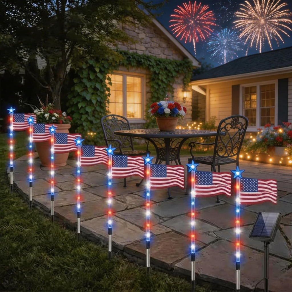 Drapeau national à LED à énergie solaire pour les cours extérieures Et des villas