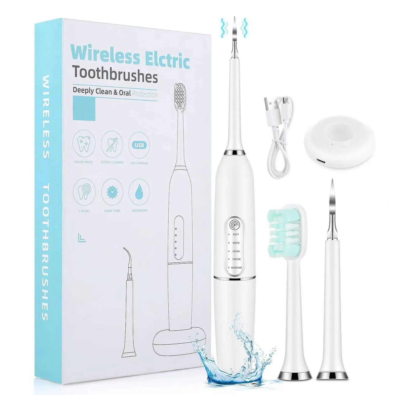 Brosse à dents électrique USB rechargeable