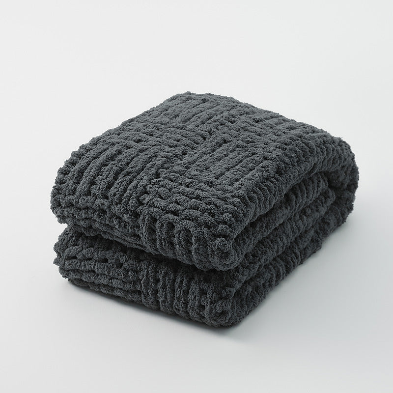Cozy Blanket Maison Coiffé Couleur Solide Couverture